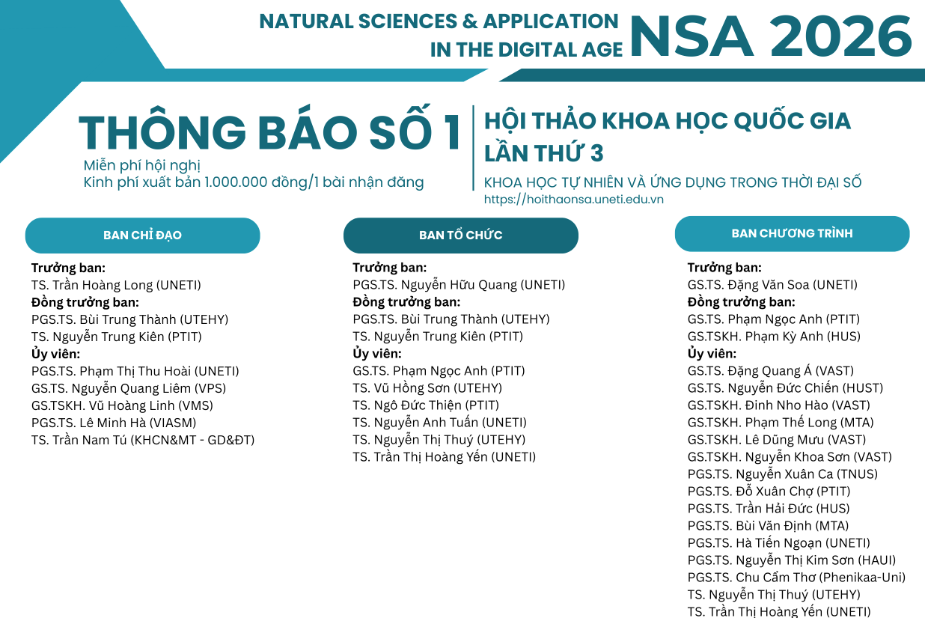 Thông báo Hội thảo quốc gia NSA2026